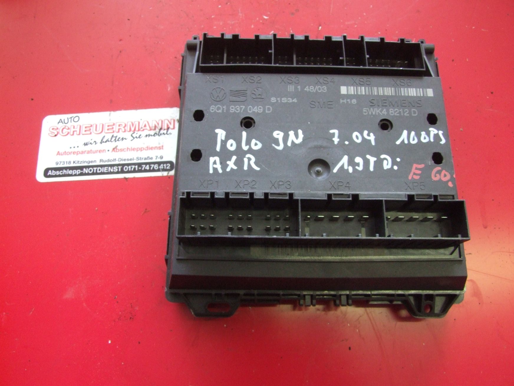 Bordnetzsteuergerät aus VW Polo 9N Siemens / 6Q1937049D (gebraucht)