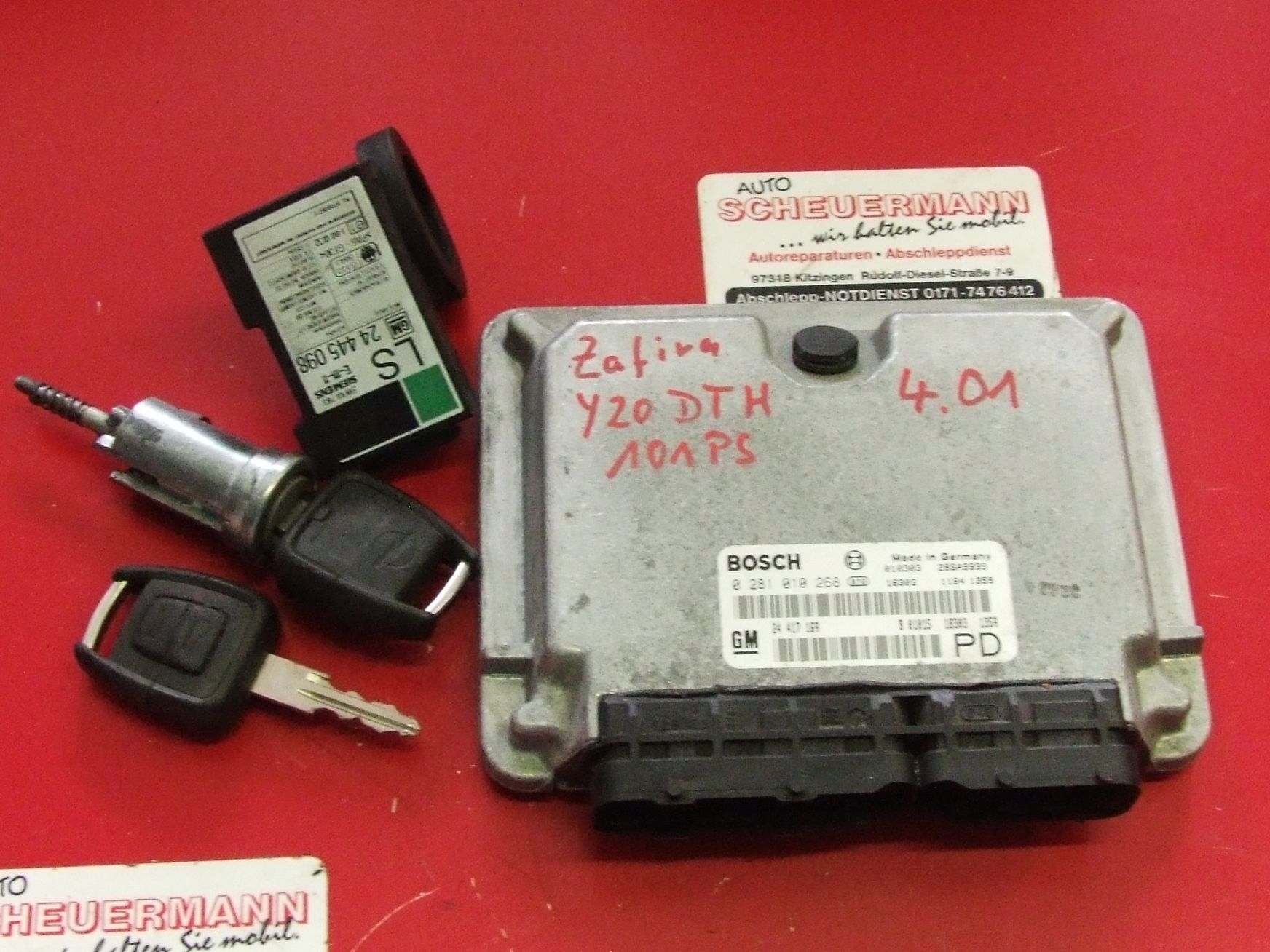 Steuergerät aus Opel Zafira A Bosch 0281001634 / 90569348LG (gebraucht)