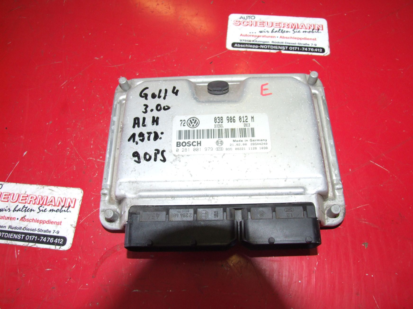 Steuergerät aus VW Golf 4 Bosch 0281001979 / 038906012M (gebraucht)