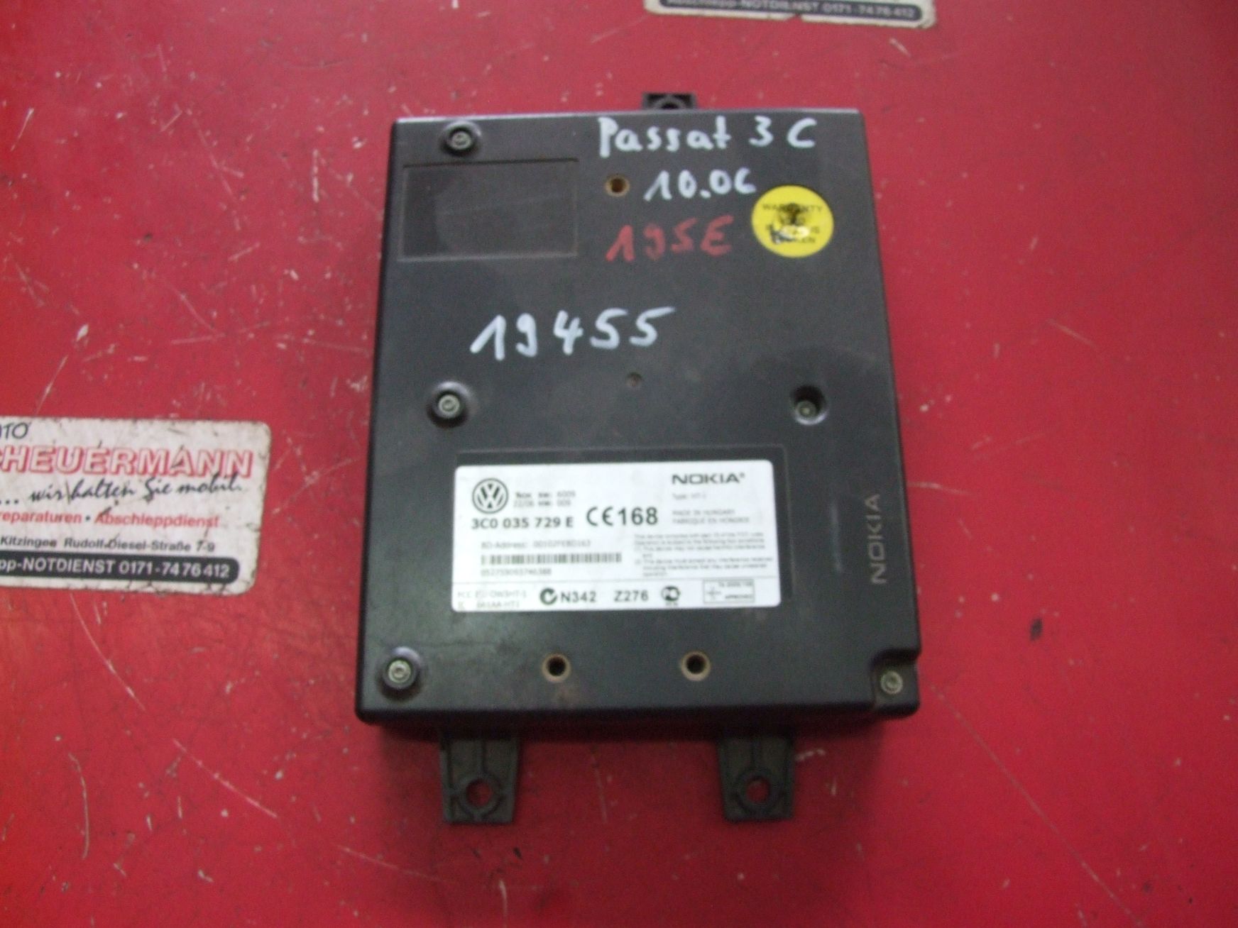 Steuergerät Bluetooth aus VW Passat Variant 3C5 Nokia / 3C0035729E (gebraucht)