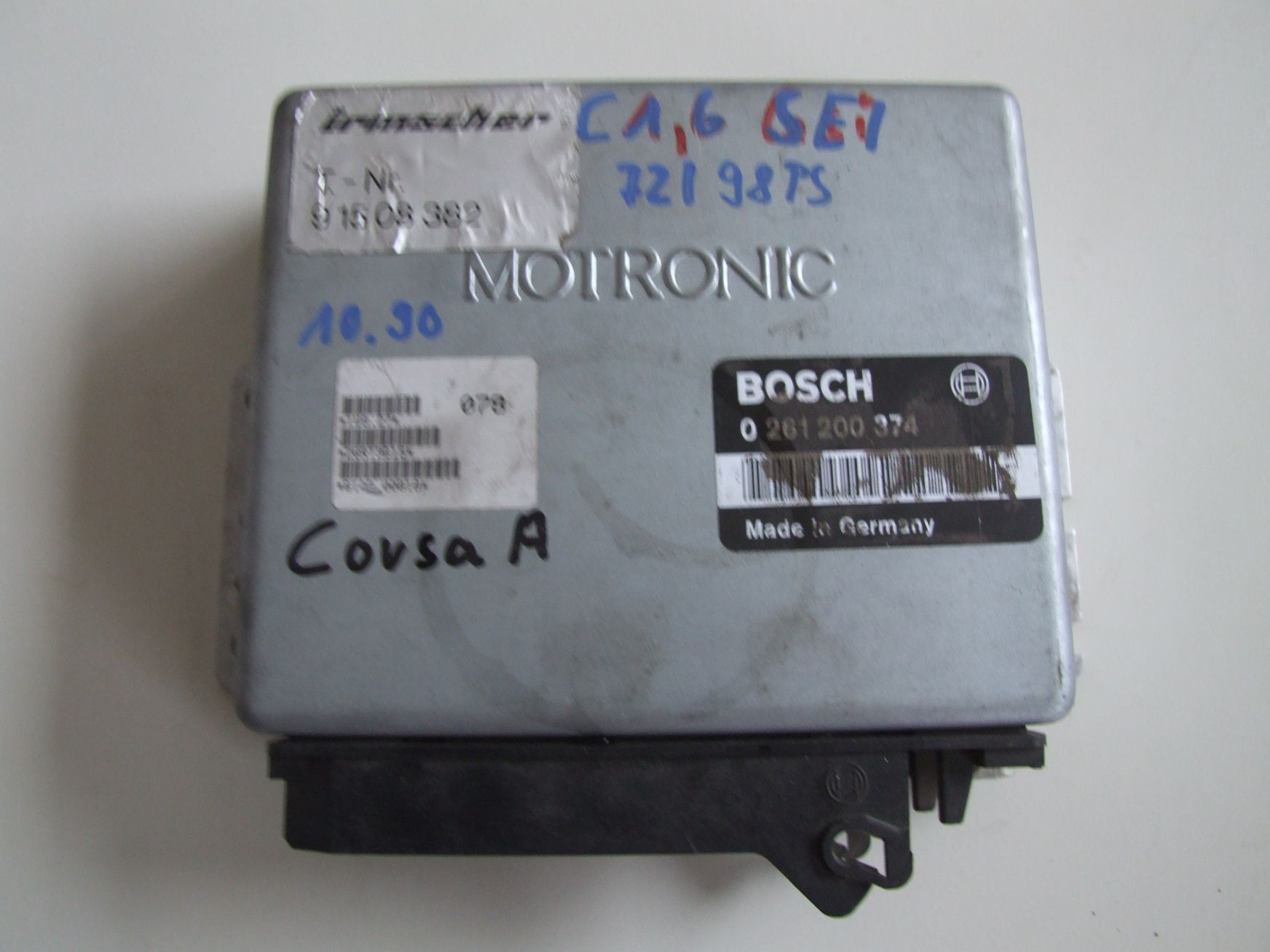 Steuergerät aus Opel Corsa A Bosch 0261200374 / 91508382 (gebraucht)