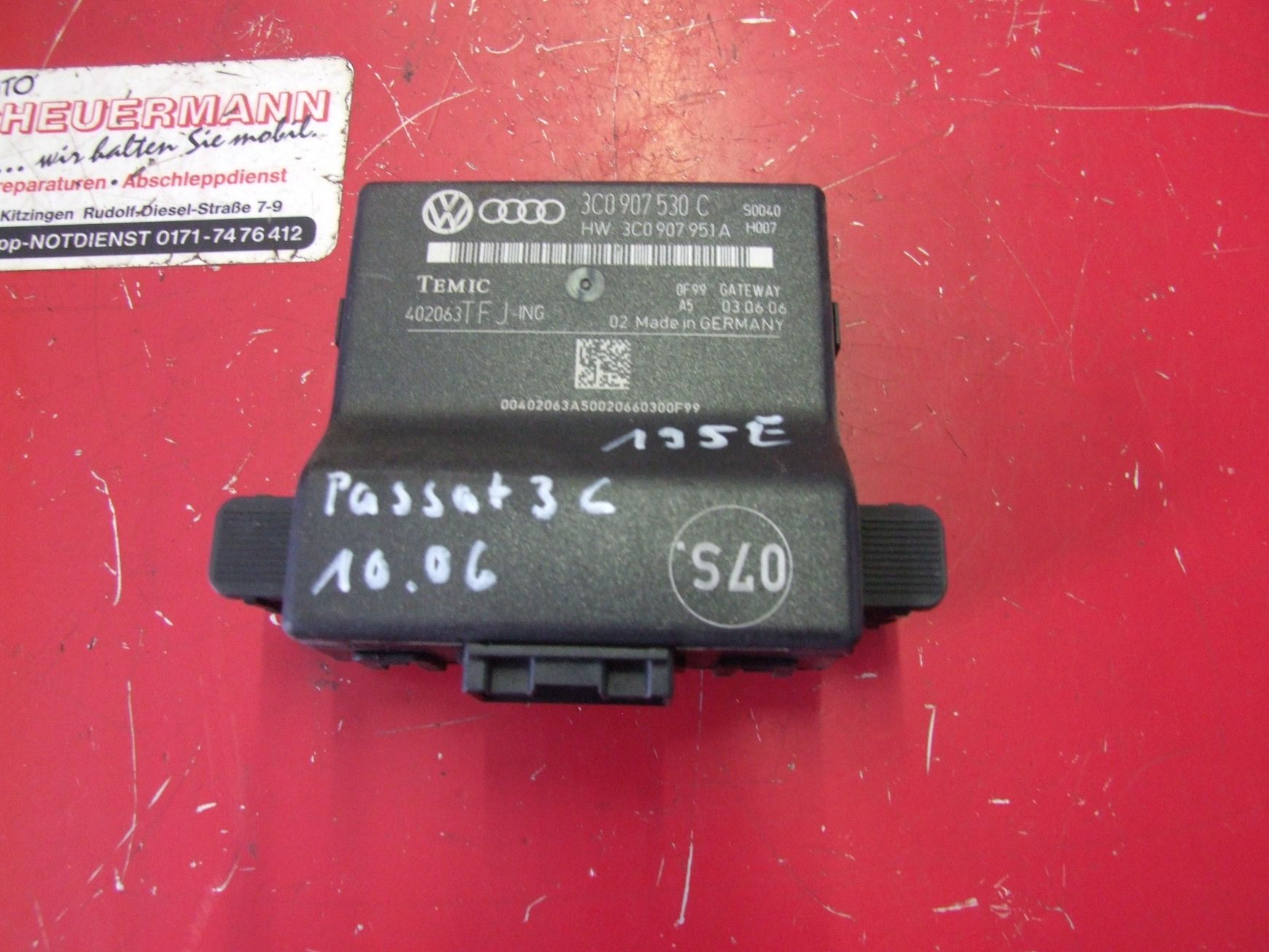 Steuergerät Gateway aus VW Passat Variant 3C5 Temic / 3C0907530C (gebraucht)