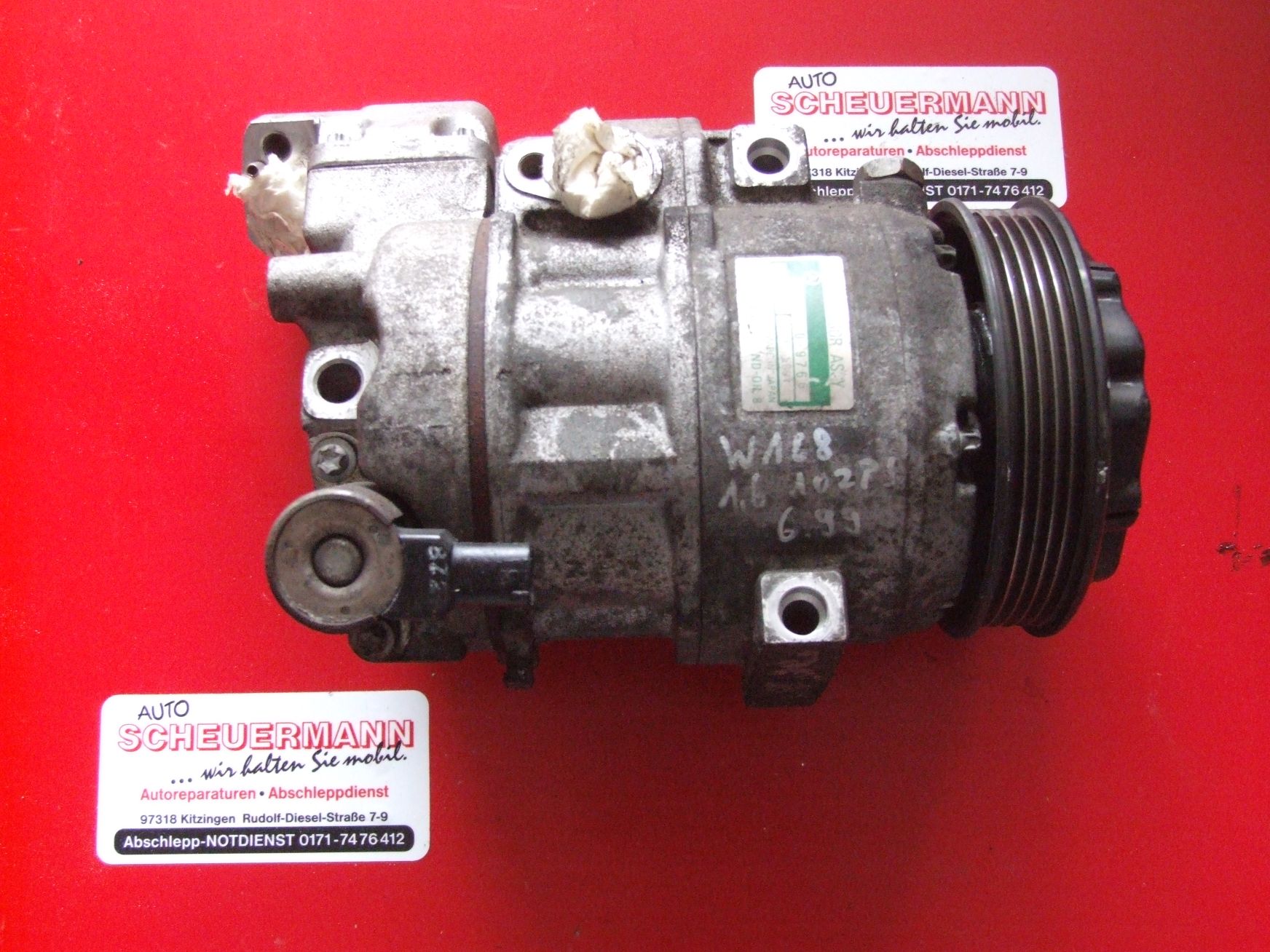 Klimakompressor aus Daimler / Mercedes W168 Denso 4472009766 (gebraucht)