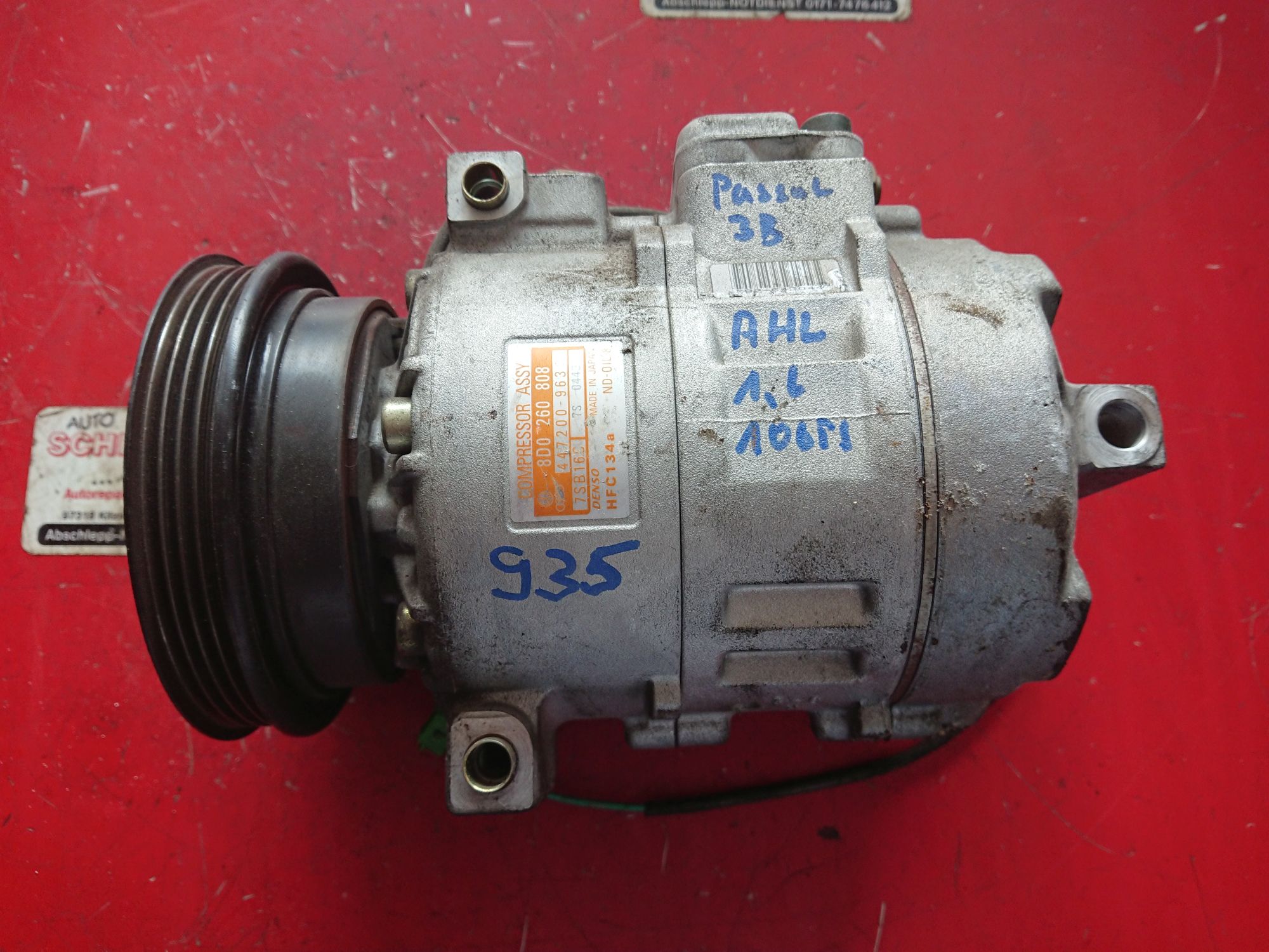 Klimakompressor aus VW Passat 3B Denso / 8D0260808 (gebraucht)
