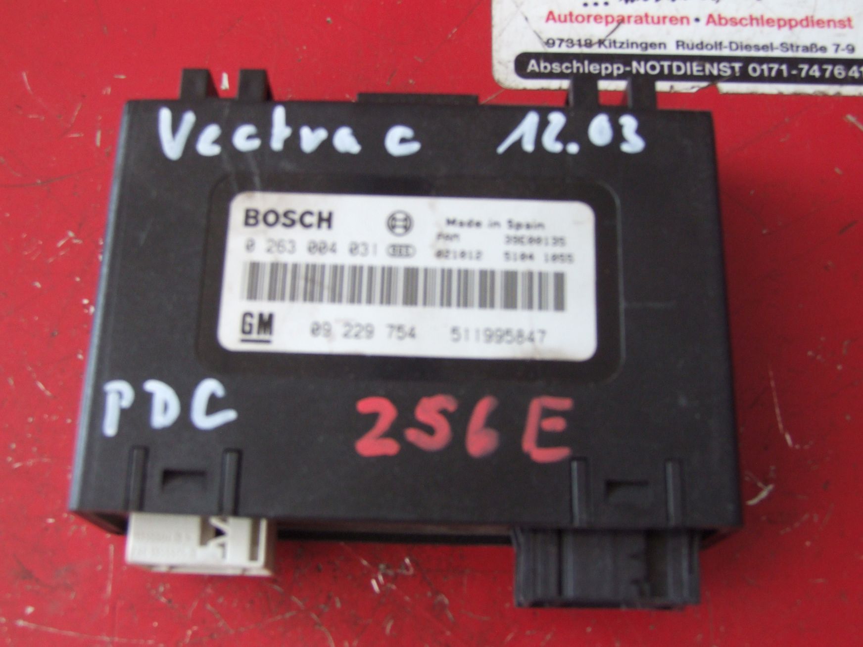 Steuergerät PDC aus Opel Vectra C Stufe Bosch 0263004031 / 09229754 (gebraucht)